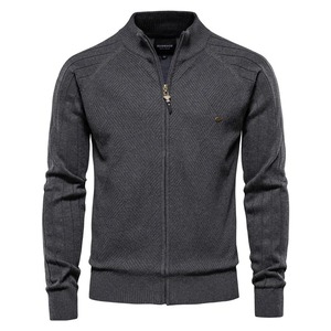 Customize Design Zipper Men's Shirts 2025 100% Cotton Wholesale Sweatshirts New Breathable Stylish Men's Sweatshirt - Product Image 1