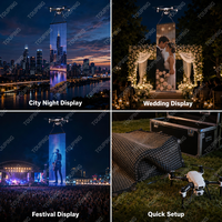 Écran LED pour drone extérieur, léger, affichage numérique volant pour la publicité événementielle et le marketing scénique