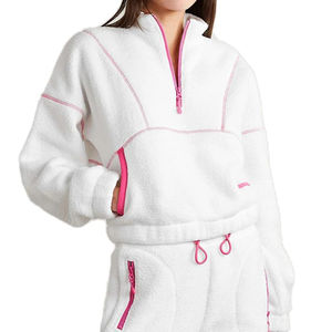 Conjuntos de chándal de lana de algodón para mujer de alta calidad, ropa de calle con logotipo personalizado, Joggers con los mejores chándales para mujer - Product Image 6