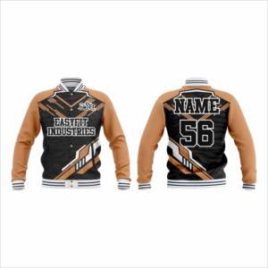 Chaqueta Universitaria Personalizada de Otoño para Hombre, Estilo Letterman con Cremallera Frontal y Logotipo, Estilo Béisbol - Product Image 1