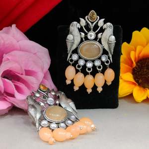 Tenues Chic Western Fusion pour filles Moissanite Stone Stud Birds Boucles d'oreilles Vêtements longue durée pour Ethnic & Chic Western Wear - Product Image 6