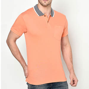 Camiseta de manga corta de estilo informal y cómodo para hombre al mejor precio, camiseta de polo sólida en blanco hecha en Pakistán, servicio OEM teñido liso de punto - Product Image 3