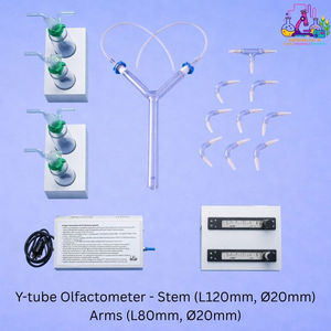 เครื่องวัดกลิ่นแบบ Y-Tube สำหรับหลอดทดลองที่มีก้าน (L120 20) และแขนยึด (L80 20 มม.) - Product Image 1