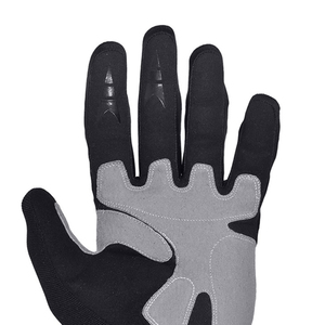 Gants de course à doigts entiers, noir et gris, revêtement PU, antidérapants, fermeture auto-agrippante, unisexe, pour la conduite en extérieur - Product Image 4