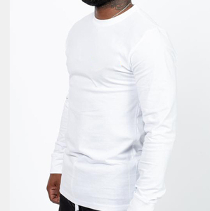 Camiseta deportiva de manga larga personalizada de alta calidad para hombre, algodón teñido liso - Product Image 5