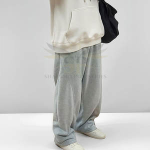 Pantalones holgados de lana para hombre de alta calidad con servicios OEM, pantalones holgados de lana para hombre de diseño personalizado de último estilo para adultos - Product Image 5