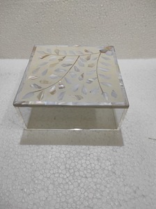 Caja de regalo de dulces acrílicos transparentes de primera calidad con tapa con Incrustaciones de nácar opulenta personalizada para celebraciones festivas árabes - Product Image 5