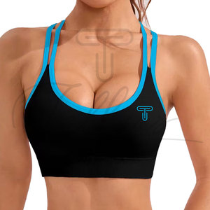 Sujetador Deportivo de Yoga de Alta Sujeción, Moderno, con Tirantes Ajustables a Rayas, Transpirable, de Secado Rápido, Elástico en Cuatro Direcciones, Sin Costuras, Personalizable en la Parte Delantera - Product Image 3