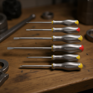 Juego de 6 Destornilladores de Acero Inoxidable para Tornillos de Cabeza Plana y PHILLIPS, Marca USAG - Product Image 3