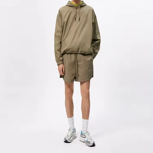 OEM Wholesale Sportswear <b>Men</b> Nylon <b>Hoodie</b> <b>and</b> <b>Shorts</b> <b>Set</b> Custom Logo Summer Windbreaker Streetwear Tracksuits 2 Piece <b>Set</b> - Product Image 2