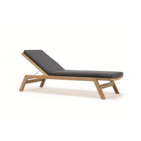 Tumbonas de Diseño Moderno con Estructura de Madera de Teca Sólida, Cojines Resistentes a los Rayos UV y a la Intemperie, Ecológicas, para Hoteles, Villas, Exteriores