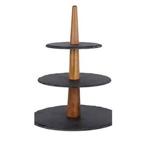 แท่นวางเค้กโลหะหินชนวนสำหรับตกแต่งงานแต่งงานปรับขนาดได้ตามต้องการ - Product Image 1