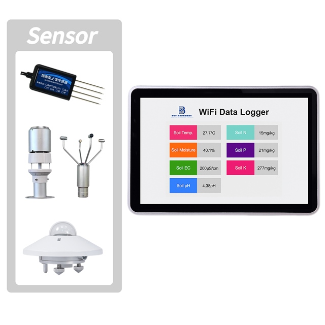 Wireless Touchscreen Terminal for Soil Sensor Monitoring with WiFi and Multi-Parameter Display Data Logger