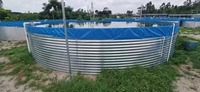 Bassin à poissons en PVC grande capacité avec structure en tôle d'acier galvanisé, couleur, épaisseur du matériau, forme et taille personnalisables