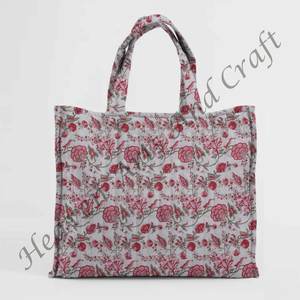 Sac fourre-tout matelassé imprimé à la main abstrait Style Vintage personnalisable dames épaule Shopping sac matelassé sac matelassé femmes - Product Image 4