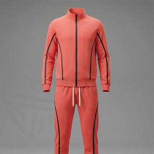 Ensemble de survêtement décontracté pour homme, coupe régulière, avec veste zippée en coton respirant, design uni, idéal pour l'hiver – Nouvelle collection très prisée - Product Image 1