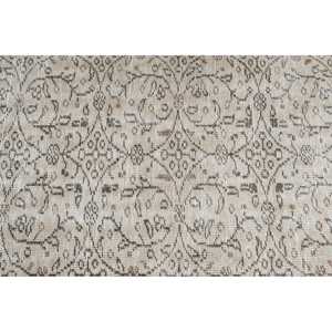 พรมตุรกีลายตารางสีขาวน้ำตาล ขนาด 3x6.6 ฟุต สไตล์วินเทจ - Product Image 4