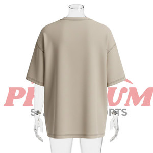 T-shirts surdimensionnés en coton 100% personnalisés en gros pour hommes - T-shirts vierges lourds pour l'impression - Product Image 2