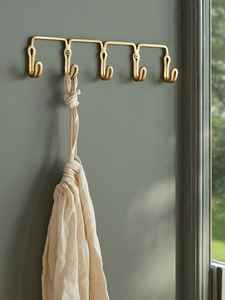 Designer Brass <b>Wall</b> Hook With White Mosaic Pattern Decorative Handmade Metal Single Hook For Modern Home Decor - Product Image 5