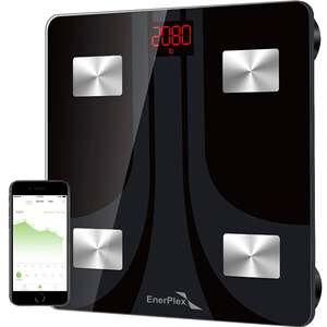 For Bluetooth Digital <b>Scale</b> with 8 Electrodes Measures Body Fat and Weight App Controlled for <b>Kitchen</b> and Bathroom Use - Product Image 1