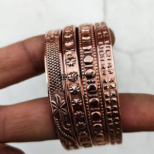 Trendy <b>Boho</b> Copper Fashion Bangles for Women Lightweight Jewelry for Parties and Gifting by Tradebyd - Product Image 2