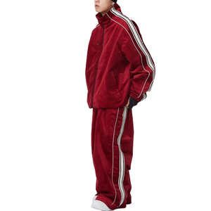 Survêtement en nylon de haute qualité pour hommes Survêtements coupe-vent surdimensionnés à rayures latérales pour hommes Survêtement en nylon personnalisé pour hommes - Product Image 6