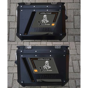 2023 Yamaha Hold 700 Compatible Moto 3D Gel Resin Side Bags avec Autocollants Élégants - Product Image 1