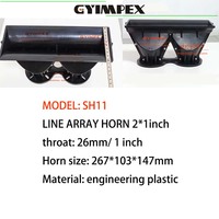 Haut-parleur à dispersion triple 267*103*147mm en plastique technique, pavillon de tweeter pour système audio professionnel