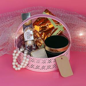 Panier à linge en métal de luxe pour hôtel, panier à linge sale pour salle de bain en métal enduit de poudre et fer avec poignée - Product Image 5