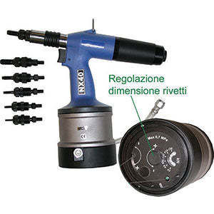 Outils de rivetage hydro-pneumatiques en aluminium pour inserts filetés, modèle 514h - Product Image 1