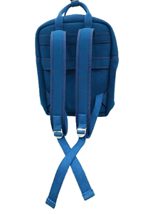 Mon Exports Hot Selling Unisex Casual Stylish Blue Color Recycled Polyester 25L Geometric RFID Waterproof Laptop <b>Backpack</b> - Product Image 4