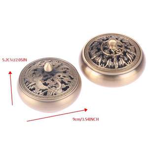 Juego de quemador de incienso dorado al por mayor, adorno de decoración de fragancia de Metal de latón para el hogar, incluye soporte de incienso, recogedor de cenizas para - Product Image 3