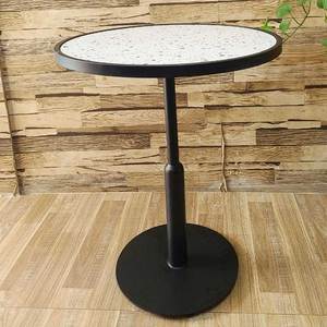 Modern Round Dining <b>Table</b> CFD68162 with Tile Top and Small Iron Legs for School Living Room Hotel - Product Image 5