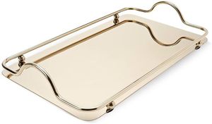 Assiette de service pour hôtel Organisateur en métal Plateau de service rond en acier inoxydable pour restaurant d'hôtel avec logo personnalisé - Product Image 4