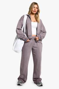 Señoras recortadas Boxy Zip Hoodies Premium Heavyweight 100% algodón French Terry Streetwear ropa personalizada DTG invierno otoño - Product Image 3