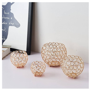 Vente en gros de bougeoirs vintage à fleurs en cristal pour dîner, table à manger, centre de table de décoration pour fête de mariage - Product Image 6