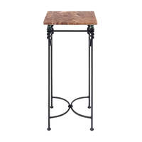 Table d'appoint moderne en fer et marbre, mobilier d'appoint de luxe, table d'appoint en fer faite à la main pour hôtel, restaurant, fournisseur de mobilier d'intérieur
