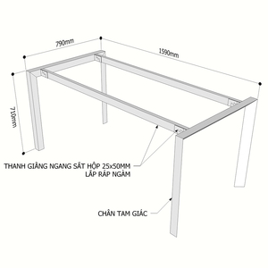 ขาโต๊ะระบบประกอบได้ Trian Concept 160x80 ซม. รุ่น HCTA007 - Product Image 2