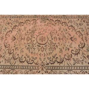 Alfombra turca Vintage 5'1 \ "X 8 '4 \" Felpa hecha a mano Tabriz lana poliéster Patchwork rectángulo diseño látex 100% hecho a mano Vintage - Product Image 5