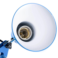 BEL AIR HOME-Antigona-Lampe de bureau LED articulée rétro vintage réglable 34-67cm E27 éclairage, métal, bleu