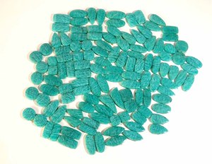 Amazonite naturelle Paire de cabochons de pierres précieuses en vrac Mélange de formes et de tailles Paire d'amazonite Lot de pierres précieuses Fabrication de bijoux - Product Image 1