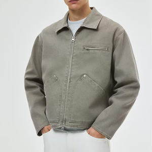 Veste en jean tendance de haute qualité personnalisée Unisexe Toile Logo sur le devant Coupe ajustée Veste de baseball du Pakistan 2025 - Product Image 2