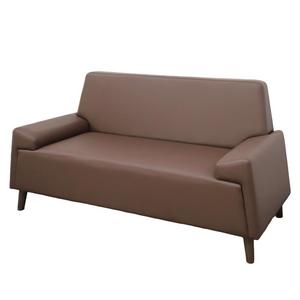 Canapé moderne minimaliste deux places en cuir PU, salon, appartement, entrepôt, design élégant et confortable, forme trapézoïdale, mousse souple - Product Image 5