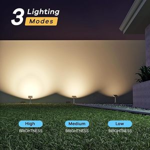 Consciot Lot de 4 lampes solaires à LED 3000K Blanc chaud IP65 Étanche Lampes de jardin d'extérieur pour cour et maison dans les arbres - Product Image 1
