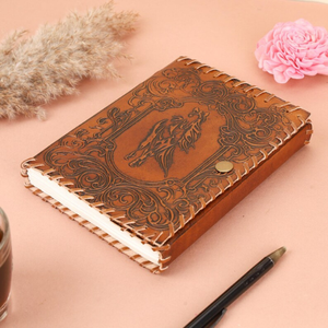 Journal en cuir personnalisé, carnet fait main sur mesure, agenda en cuir gaufré cheval, cadeau équestre pour lui et elle - Product Image 5