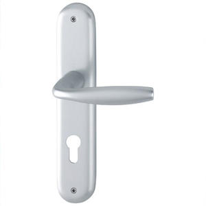 New York 1810/273P Aluminium F1 PZ 72 mm DIN Long <b>Plate</b> Set for <b>Door</b> Left/Right HOPPE - Product Image 3