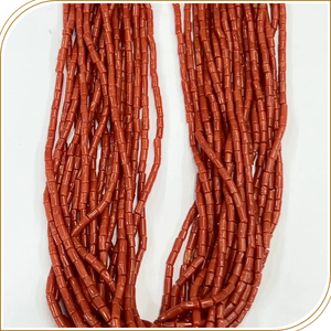 AAA ลูกปัดทรงลูกบาศก์เรียบลายปะการังจากอิตาลีสีแดงธรรมชาติขนาด3X5มม. ขนาดประมาณ20นิ้วลูกปัดปะการังธรรมชาติจากอิตาลีขนาด6มม. - Product Image 3