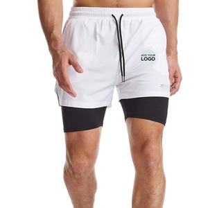 Maillot de bain pour homme avec doublure de compression Short de bain à séchage rapide Maillot de bain 7 "Poches zippées extensibles - Product Image 2