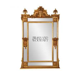 Marco de Espejo de Latón Real de Lujo, Espejo de Pared Clásico - Product Image 1