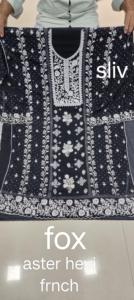 Zarkan Stones Embroidered Formal Wear All Season Unstitched Heavy Georgette Salwar Kameez French Inner Bottom Dupatta Ethnic - Product Image 2